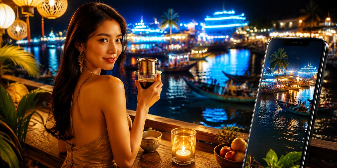 Người dùng VIP tại vùng Mekong thưởng thức cà phê và theo dõi cược trực tuyến